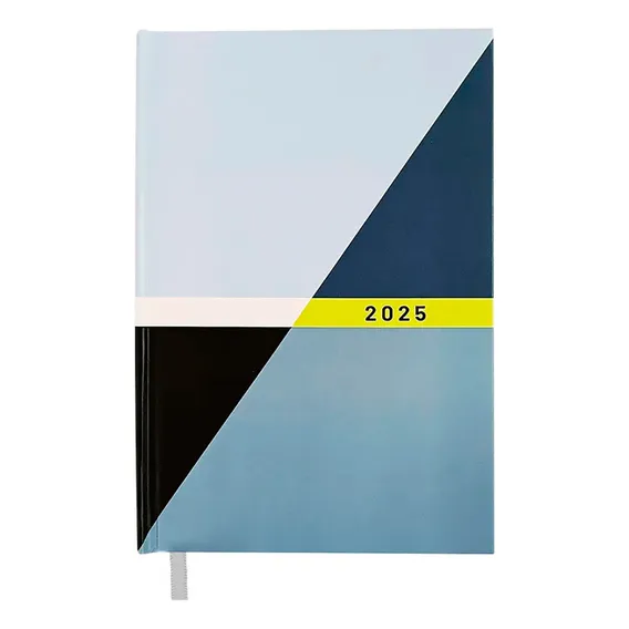 Agenda Executiva Diária Compacta Costurada Capa Dura Anual Capa Azul Foto 1