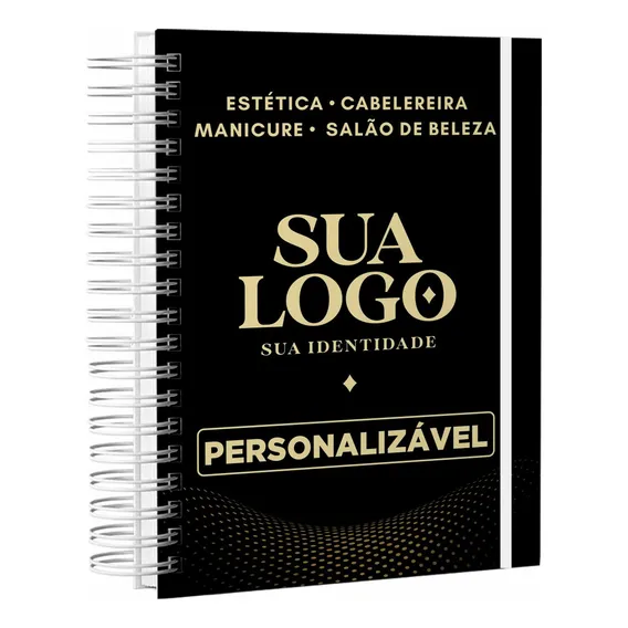Agenda Permanente Manicure Personalizada Logo Nome Capa Dura Ano 2024 Capa Agenda Personalizada Foto 1