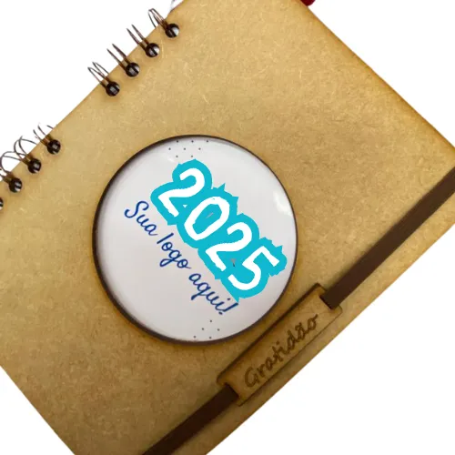 Agenda Personalizada Capa Mdf Ano 2025 Capa Mdf Cru Agenda Capa Madeira Foto 1