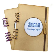 Agenda Personalizada Capa Mdf Ano 2025 Capa Mdf Cru Agenda Capa Madeira Foto mini 2