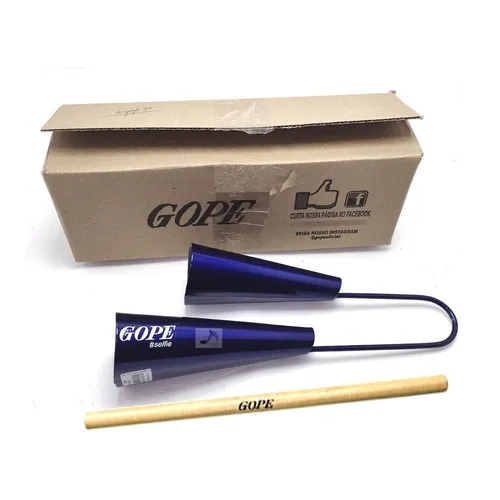 Agog么 Duplo Gope Profissional Com Baqueta - Selfie Azul Foto 1