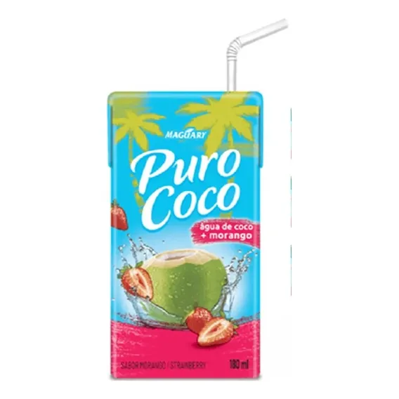 Água De Coco Puro Coco Morango 180ml Foto 1