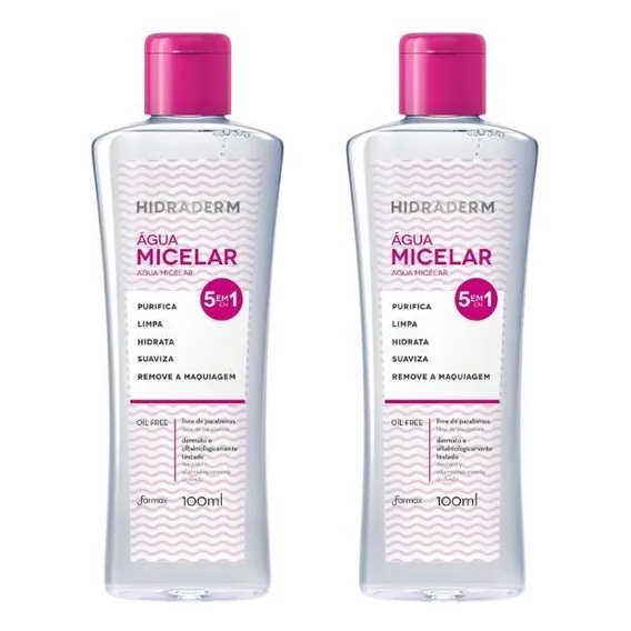Agua Micelar Hidraderm 100ml Solução Limpeza 5em1-kit C/2un Foto 1