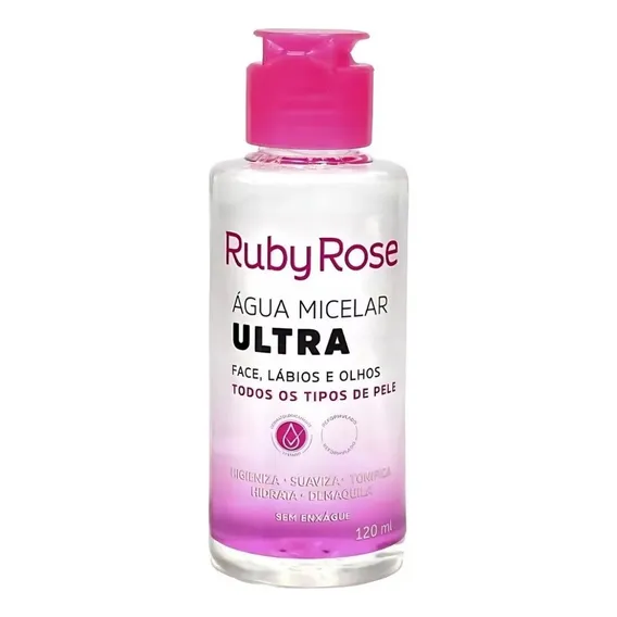 Água Micelar Ultra Hidrata Demaquilante Ruby Rose Foto 1
