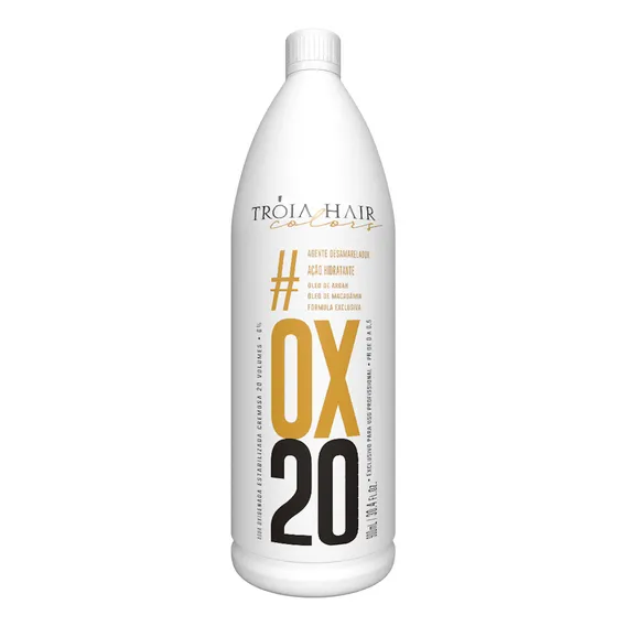 Água Oxigenada Tróia Hair Colors 900ml Ox 20 volumes Foto 1