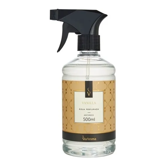 Água Perfumada Vanilla 500ml + Para Tecidos - Via Aroma Foto 1
