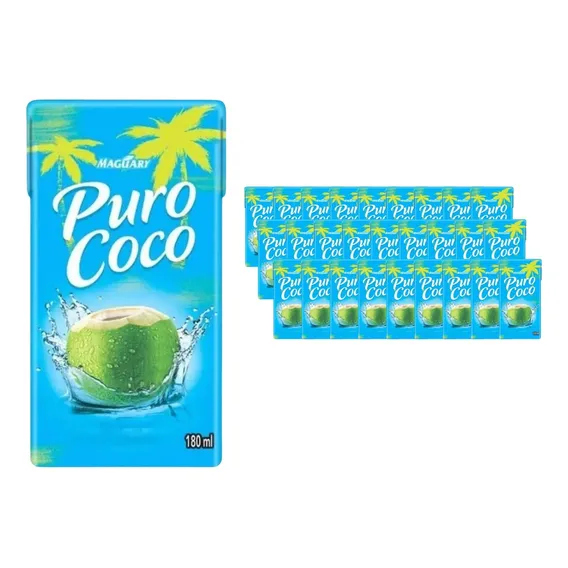 Água Saborizada Puro Coco Gelo De Coco - Água De Coco Coco Em Caixinhha 180  27 Un Foto 1