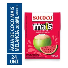 Água saborizada Sococo Água de Coco Mais água de coco mais melancia em Caixa 200  24 un Foto  mini 1