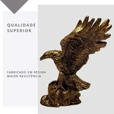 Aguia Dourada Da Sabedoria Estatua Decorativa Resina 17,5cm Cor Dourado Foto mini 2