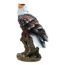 Águia No Tronco Estátua 22cm Resina Enfeite Espanta Pombo Foto mini  2
