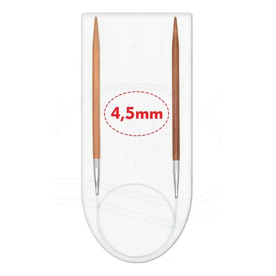 Agulha Circular De Bambu Círculo - 80cm 4,50mm Foto 1