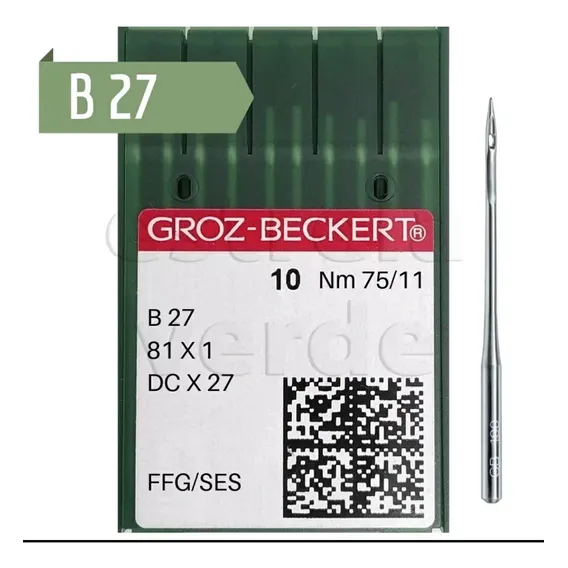 Agulha Overlock Industrial Gb (dcx27) Ponta Bola Cor 75/11 Foto 1