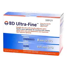 Agulha Para Insulina Bd Ultra-fine 8mm Com 100 Unidades Foto mini 1