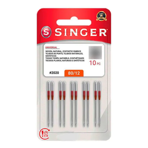 Agulha Singer 2020 N80/12 Para Máquina De Costura Domestica Foto 1