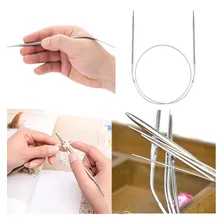 Agulha Tricô 80cm Flexível Circular Inox P/ Bordar Bordado Foto mini 2