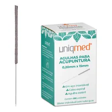 Agulhas Para Acupuntura Uniqmed 0,25x15 Cx Com 100 Unidades Foto mini 4