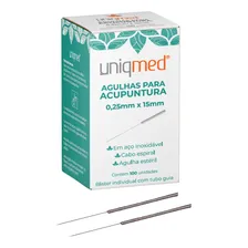 Agulhas Para Acupuntura Uniqmed 0,25x15 Cx Com 100 Unidades Foto mini  2