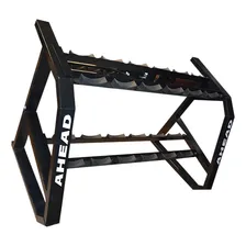 Ahead Sports suporte horizontal para 6 pares dumbbells preto Foto mini  2