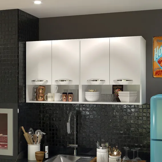 AJL Armário Cozinha Branco Foto 1