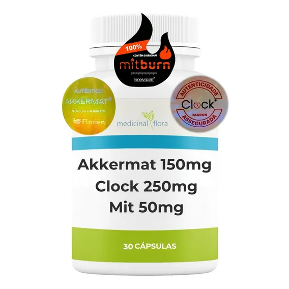 Akkermat 150mg + Clock 250mg + Mit 50mg C Selo Autenticidade Sabor Without Flavor Foto 1