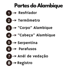 Alambique De Cobre 6 Litros + Term么metro Foto mini 4