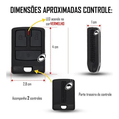 Alarme Automotivo Blocktron Anti Clonagem Função Pânico Top Foto 1