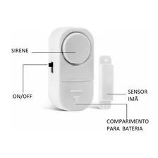 Alarme Contra Invasão Residencial Sonoro Porta Janela S/ Fio Foto mini 2