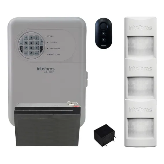 Alarme Intelbras Kit Anm 24 Net 3 Sensores Sem Fio Cor Branco Foto 1