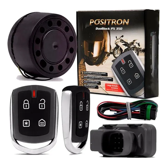 Alarme Pósitron Doublock Pxg8 Para Moto Universal Com Sirene Foto 1