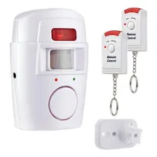 Alarme Sem Fio 2 Controles Sirene Sensor Movimento Presença Foto mini 1