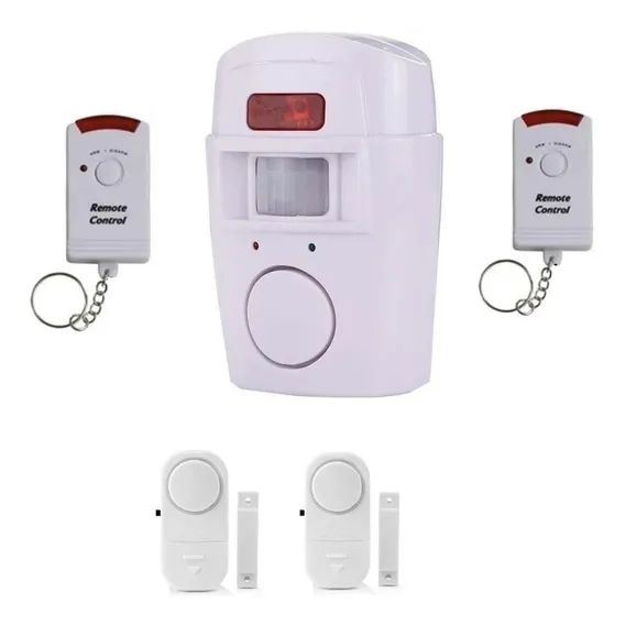 Alarme Sem Fio Residencial Sensor Sirene + 2 Controle Foto 1