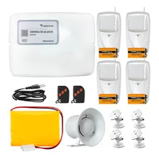 Alarme Wifi App iPhone Android Com 4 Sensores Infra Pet Cor Branco Foto mini 1