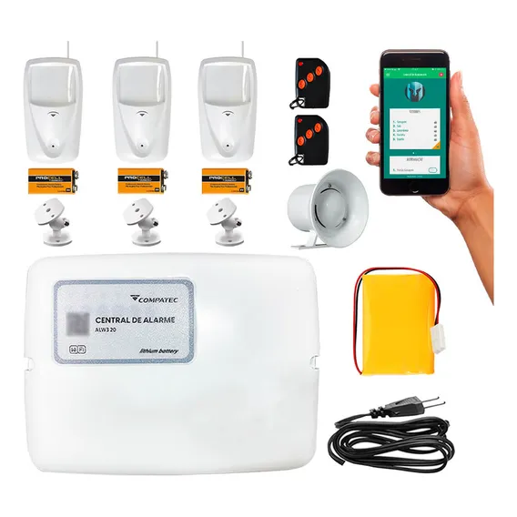 Alarme Wifi Residencial Internet 3 Sensor Aplicativo Foto 1