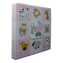 Álbum Bebê Menina Animais Rosa 150 Fotos 13x18 15x21 Diário Foto mini 4