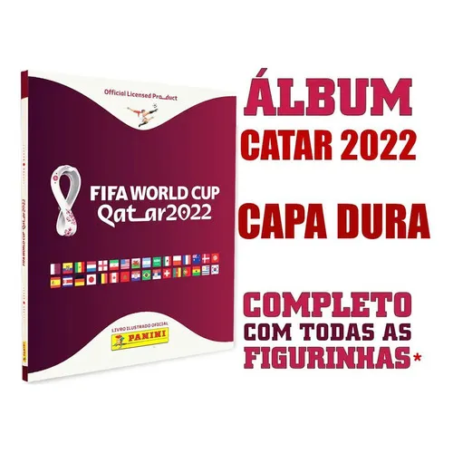 Album Copa 2022 Capa Dura Com Todas Figurinhas Para Colar Foto 1