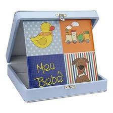 Álbum De Foto Diário Do Bebê 100 Fotos 20x25 Azul - 78483 Foto  mini 1