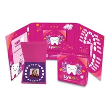 Álbum Dental Com Porta Dentinhos Rosa Azul Lyskids Lysanda Foto mini 1