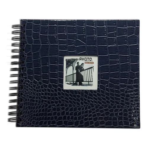 Álbum Fotográfico Scrapbook Livro Assinaturas Colagem 30x33 Cor Preto Bolinhas Foto 1