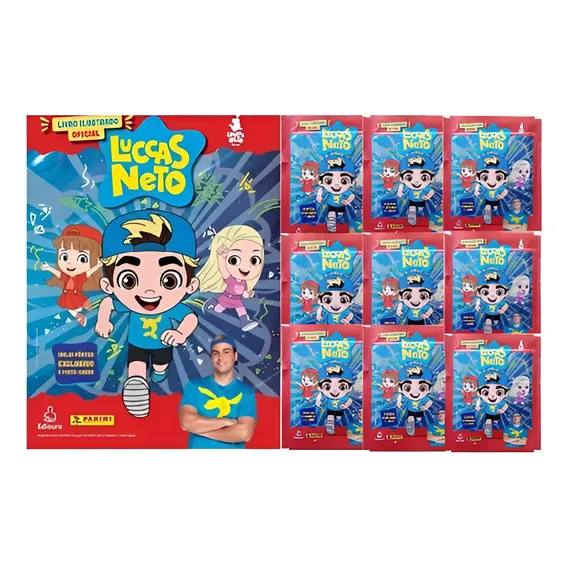 Álbum Luccas Neto Os Aventureiros + 20 Figurinhas + 5 Cards Foto 1