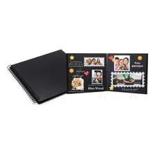 Álbum Para Scrapbook Livro De Assinaturas Pequeno Cor Preto Foto mini  2