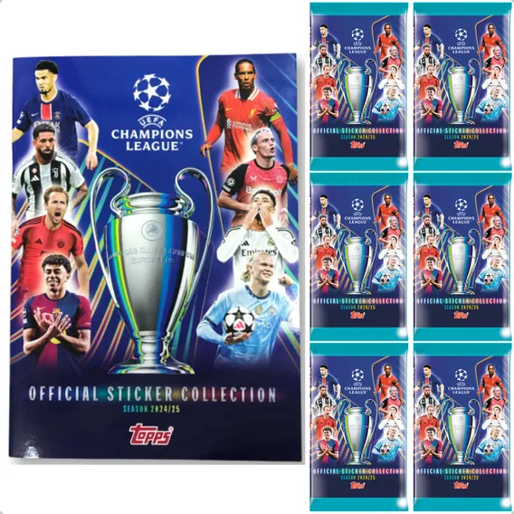 Álbum Uefa Champions League 24/25 + 120 Figurinhas (20 Env) Foto 1
