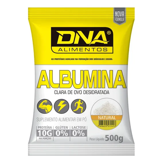 Albumina 500g - Dna Sabor Albumina 500g Natural Foto 1