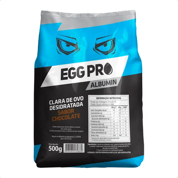 Albumina Desidratada 500g Sabor Chocolate - Proteína Pura Foto 1