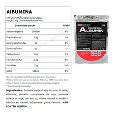 Albumina Protein 500g - Bodybuilders Full Foto mini 2