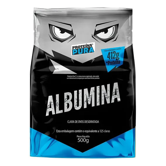 Albumina Zero Lactose Para Ganho Muscular Rápido 500g Sabor Natural Foto 1
