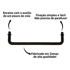 Alça Ou Puxador Encaixe G 10 Un 13,5x3cm Bandeja Artesanato Cor Preto Foto mini  3