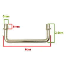 Alça Ou Puxador Encaixe P 10 Un 6x2,5cm Bandeja Artesanato Cor Dourado Foto mini  3