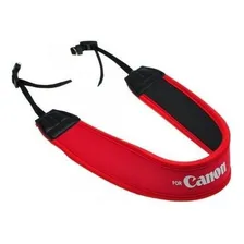 Alça Pescoço Neoprene Macio Soft Neck Strap Vermelha Canon Foto mini 1