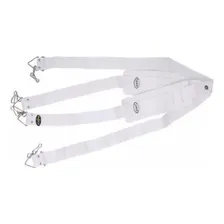Alça Talabarte X Cruzado 4 Ganchos Branco Luen Surdo Bumbo Foto mini  3