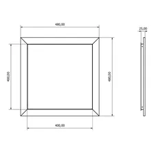 Alçapão P/ Forro De Gesso Drywall 40x40cm Com Tampa Metálica Cor Branco Foto mini 4